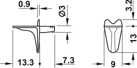 Häfele Ixconnect SH-W-3020 Raf Pimi O 3 mm matkap Siyah 37,60 kg 282.25.317