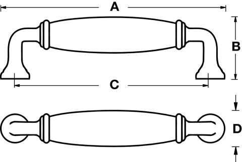 Düğme Kulp, Hafele LEON JR, Alüminyum/Porselen