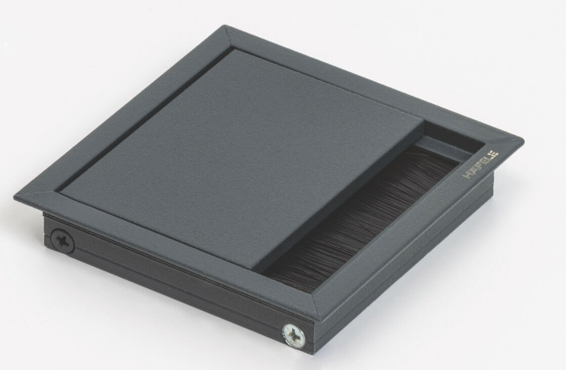 Häfele EXIT Kablo Kanalı Bastırılarak Alüminyum 100x100 mm Antrasit Renkli 631.04.631