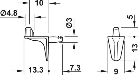 Häfele Ixconnect SH-W-3022 Raf Pimi O 3 mm matkap Siyah 25 kg 282.25.327