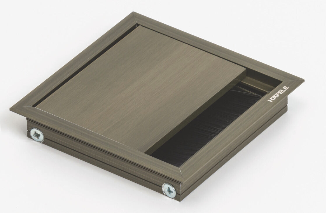 Häfele EXIT Kablo Kanalı Bastırılarak Alüminyum 100x100 mm Bronz Renkli 631.04.632
