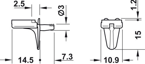 Häfele Ixconnect SH-M-3024 Raf Pimi O 3 mm matkap Siyah 37,60 kg 282.25.333