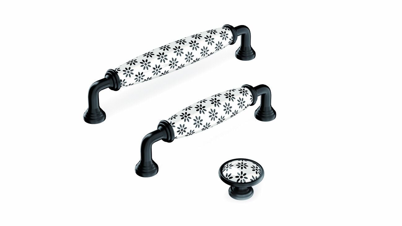Düğme Kulp, Hafele FLORENCE JR, Zamak/Porselen