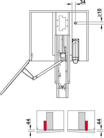 Hafele DISPENSA 90° eTouch+, EU priz, açık gri