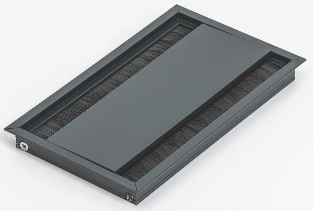 Häfele EXIT DUAL Kablo Kanalı Bastırılarak Alüminyum 120x200 mm Antrasit Renkli 631.04.651