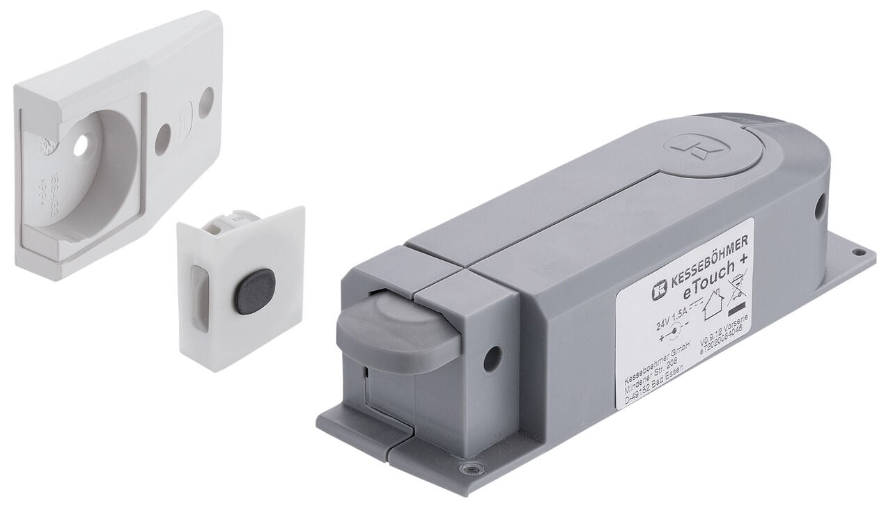 Hafele DISPENSA 90° eTouch+, EU priz, açık gri