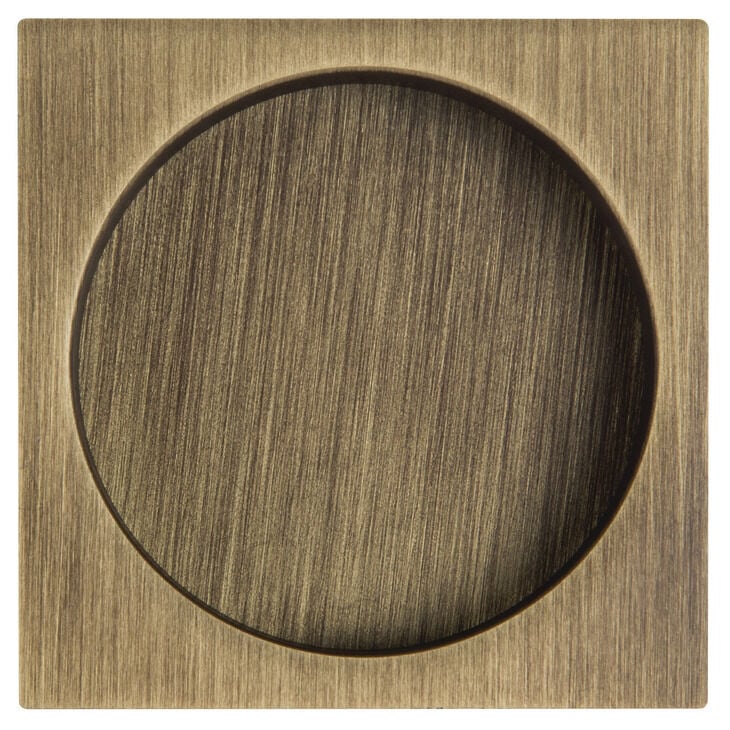 Gömme kulp, SQUARE, Pirinç, 58 mm, Hafele ---Gömme kulp