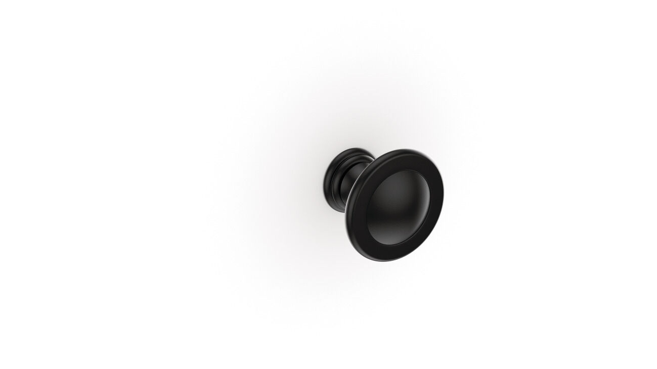 Häfele ROY Düğme Kulp Zamak - 30x30 mm 25 mm Siyah Mat 121.70.370