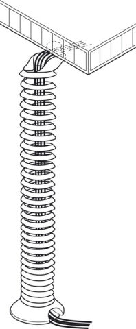 Häfele Kablo kılavuzu spiral tasarım - Beyaz 631.20.710