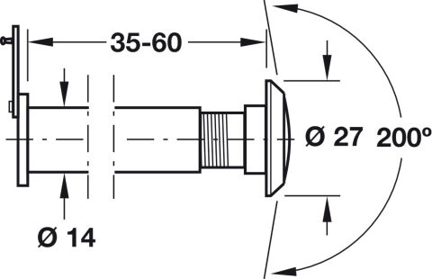 Kapı Dürbünü, Hafele DV.04 - 959.00.048