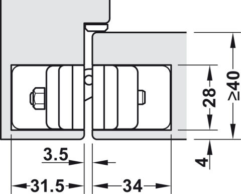 Häfele STARTEC H12 L Kapı Menteşesi Gizli En Fazla 80 927.91.355