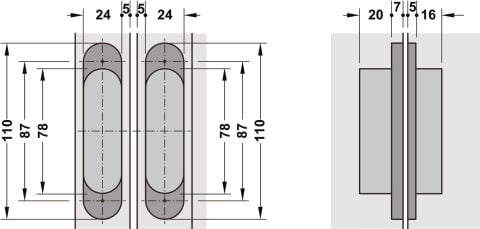 Häfele CDH 40S Gizli Kapı Menteşesi 2 Menteşe İle 40 927.91.860