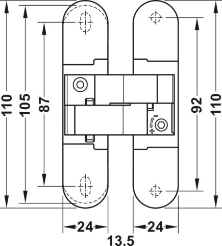 Häfele CDH 40S Gizli Kapı Menteşesi 2 Menteşe İle 40 927.91.890