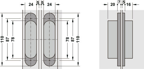Häfele CDH 40S Gizli Kapı Menteşesi 2 Menteşe İle 40 927.91.890