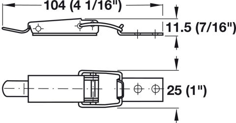 Häfele Yay klipsi çerçeveli masalar için - 102 mm 380.52.925