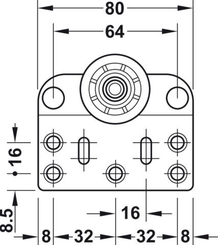 Häfele Kayar kapı donanımı Classic 50 VF OR set ≤50 kg 400.51.130
