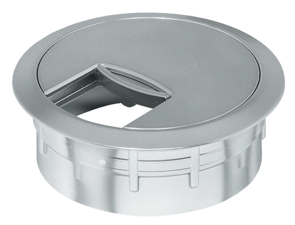 Häfele Kablo kapağı Delik çapı ⌀ 60 veya 80 mm Beyaz alüminyum RAL 9006 631.35.204