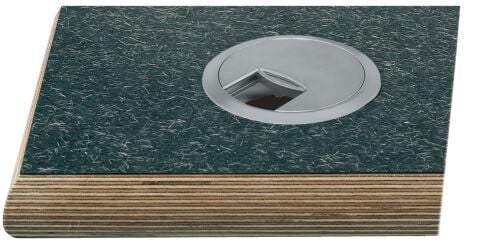 Häfele Kablo kapağı Delik çapı ⌀ 60 veya 80 mm Beyaz alüminyum RAL 9006 631.35.204