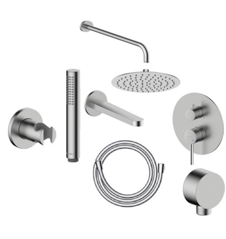 Hafele NEOMIX R 3F Set-4, pasl. çelik renkli - 589.67.333