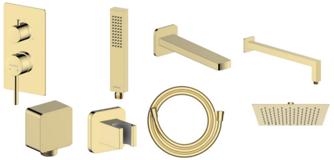 Hafele NEOMIX S 3F Set-5, parlak altın - 589.67.393