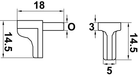 Häfele Raf pimi plastik beyaz 6mm - 6 mm 18 mm 283.63.781