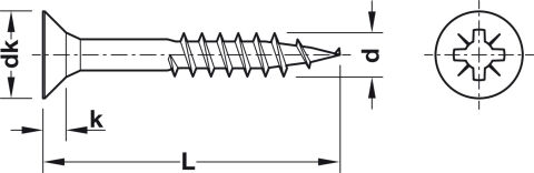 Häfele Sunta Vidası Hospa Havşa Başlı PZ Yarım Dişli 6x100 mm 12 mm 015.42.392