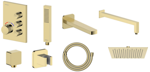 Hafele MASTERMIX 3F Set-8, parlak altın - 589.67.482