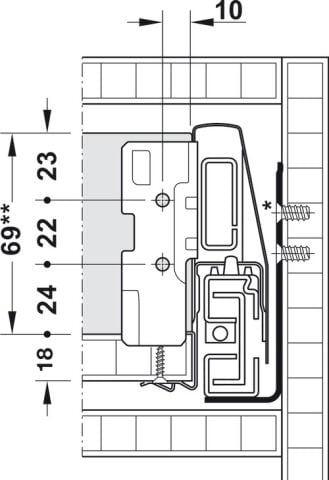 Häfele Matrix Box P Çekmece Ön Paneli Antrasit 513.73.619