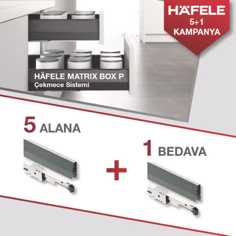 Çift Yanaklı Çekmece Sistemi, Hafele MATRIX BOX P