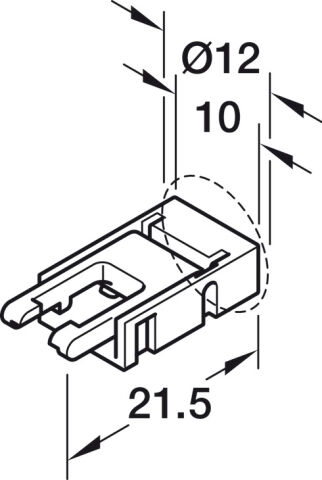 Häfele Loox5 12 V için - Adaptör kablosu 8 mm 3,50 A 833.72.717
