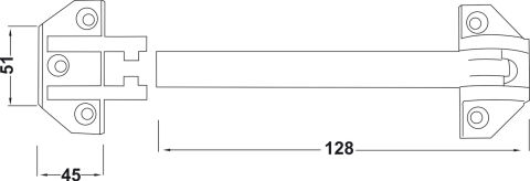 Häfele SDG 03 - Kapı Güvenlik Mandalı Krom Renkli Parlak 911.59.096