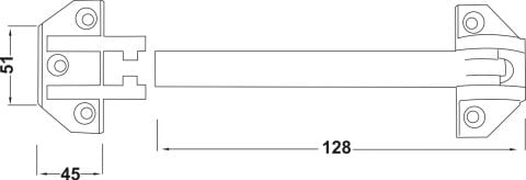 Häfele SDG 03 - Kapı Güvenlik Mandalı Pirinç Parlak 911.59.098