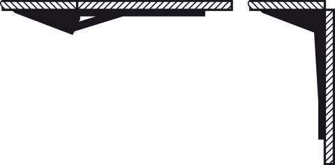 Häfele Braket açılır masa için katlama çift başına 30 280x130x30 mm 30 mm 40 mm 15 kg 287.41.951