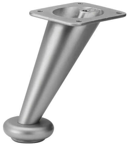 Häfele Mobilya ayağı yükseklik ayarı yok plakalı 180 mm Mat nikel 634.35.602