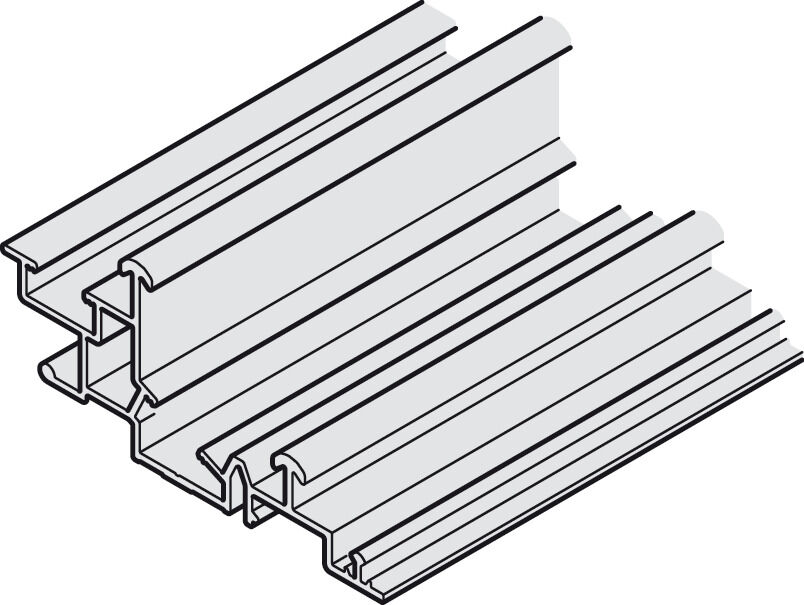 Çift Taşıyıcı Ray, Hafele Slido F-Line44 80A için