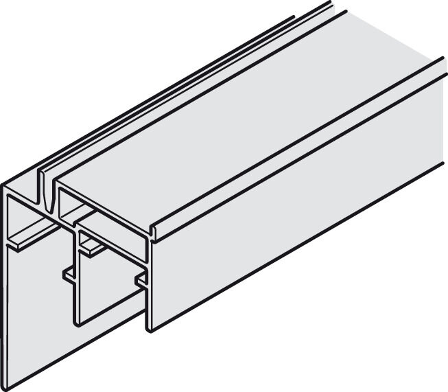 İkili Kılavuz Ray, Hafele Slido F-Line44 80A için
