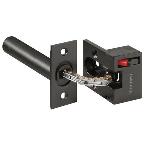 Hafele SDC 03 Kapı Güvenlik Zinciri Gizli Mat Siyah