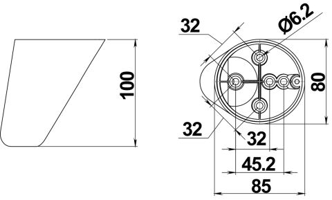 Häfele SAHARA Mobilya Ayağı Plastik - 100 mm Ceviz 634.49.040