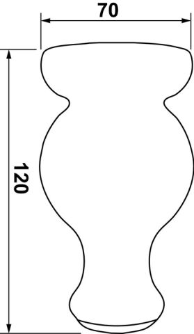 Häfele LADY Mobilya Ayağı Plastik - 120 mm Ceviz 634.49.050