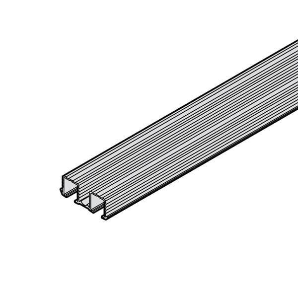 Hafele SLIDO F-Li21 İkili Üst Taşıyıcı Ray Alüminyum Ham 2500mm