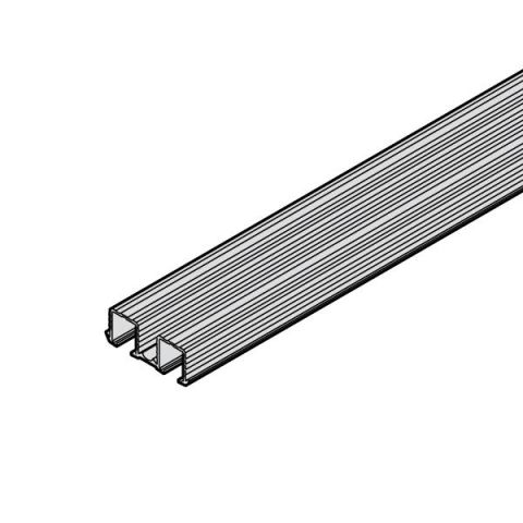 Hafele SLIDO F-Li21 İkili Üst Taşıyıcı Ray Alüminyum Ham 2500mm