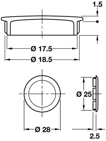 Häfele TR8 - Kapak Nikel 290.14.792