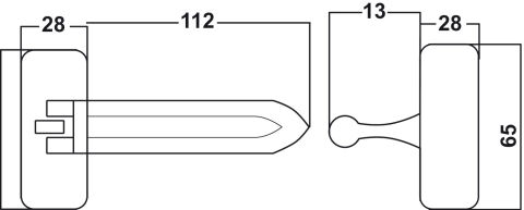 Häfele SDG 04 - Kapı Güvenlik Mandalı Nikel Mat 911.59.471
