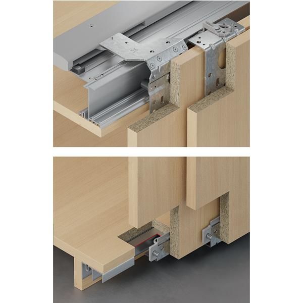 Hafele SLIDO F-Li43 70A Kayar Kapak Seti Önde Kayan 3k Maksimum 19mm
