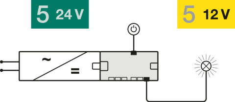 Konvertör, Hafele Loox5, 24 V - 12 V - 833.77.847
