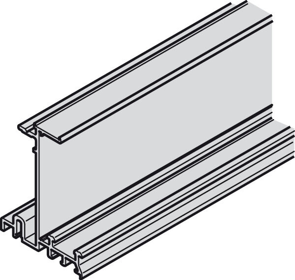 Häfele Slido F-Line43 70A için - Taşıyıcı ray 2,500 mm Gümüş Renkli 402.35.625