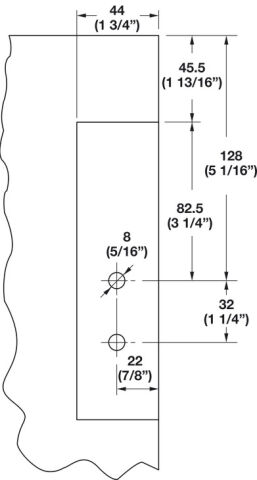 Häfele TR7 Gizli dolap askı elemanı dübelli - 65 kg 290.21.940