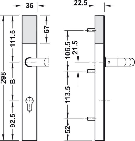 Kapı terminali modülü, DT 600c FH, yangın dayanımı/duman