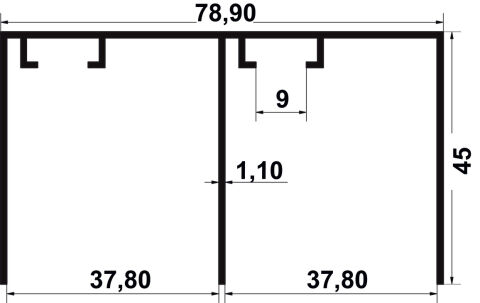 Häfele MULTISOFT 60 Ahşap Kayar Kapak Seti İçte Kayan ≤60 kg 8 mm Çelik 402.37.019