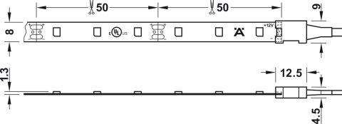 Çekmece Aydınlatması, Hafele Loox5 LED 3070, 24 V